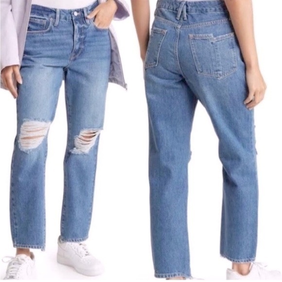 Nwt Good American Good Vintage Straight Leg Jeans Sz 24 / 00